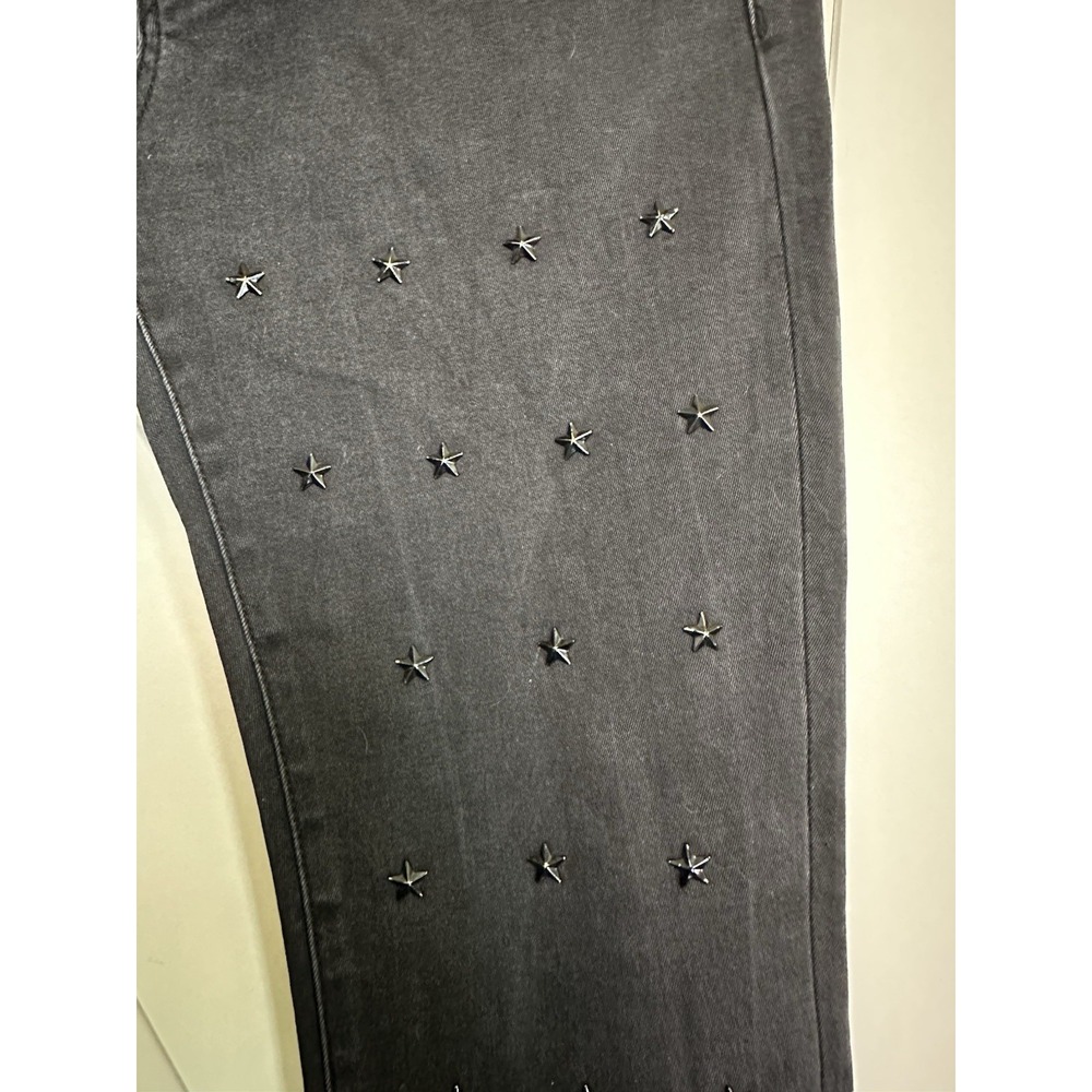 Buffalo David Bitton Faith Jeans Women Size 4/27 Black Star Embellished Mid Rise